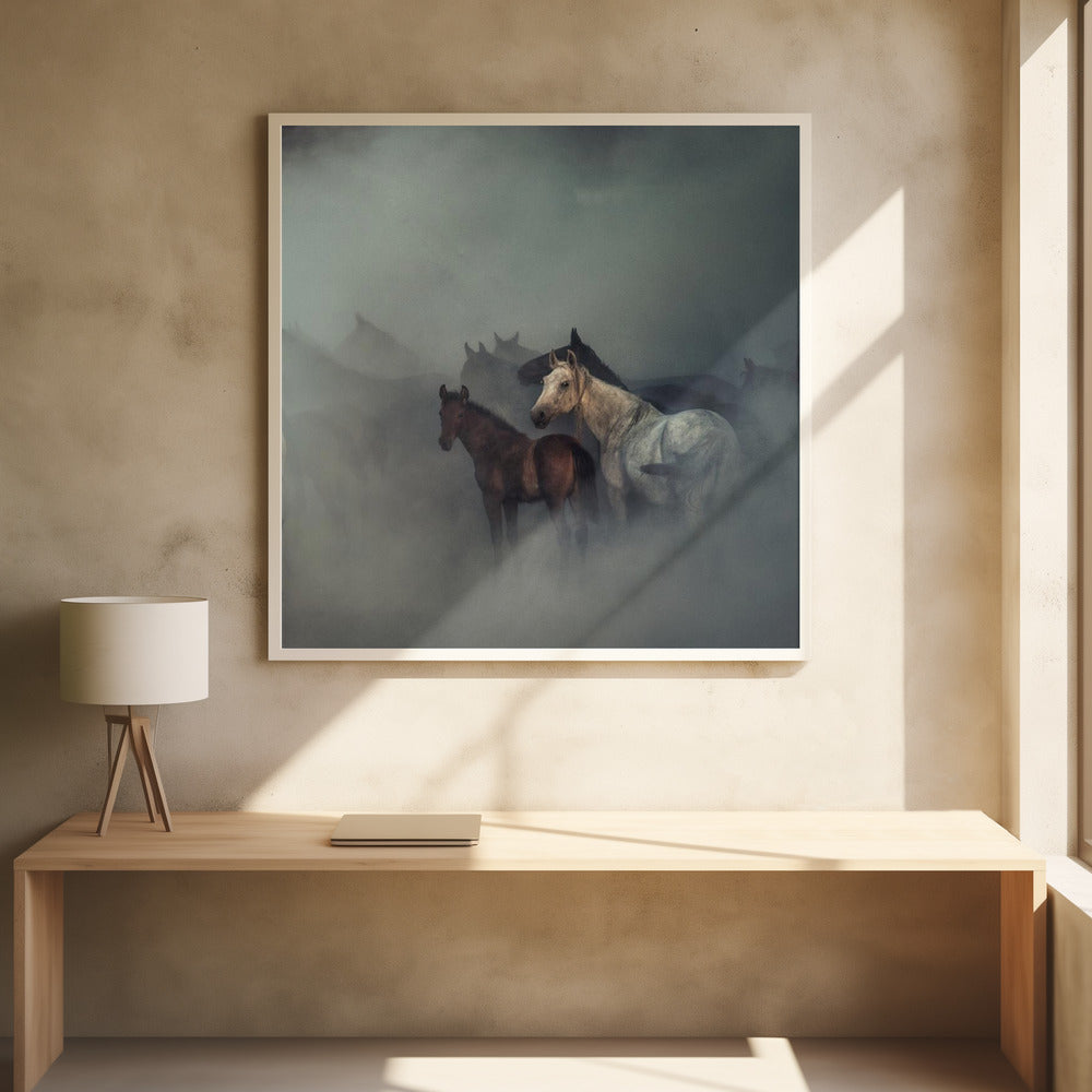 Wandbild Die verlorenen Pferde