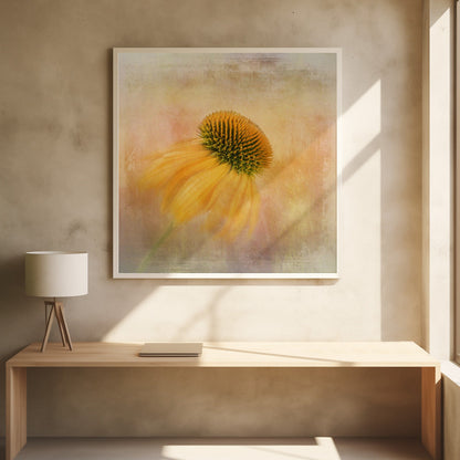 Wandbild Sonnenhut in Gelb