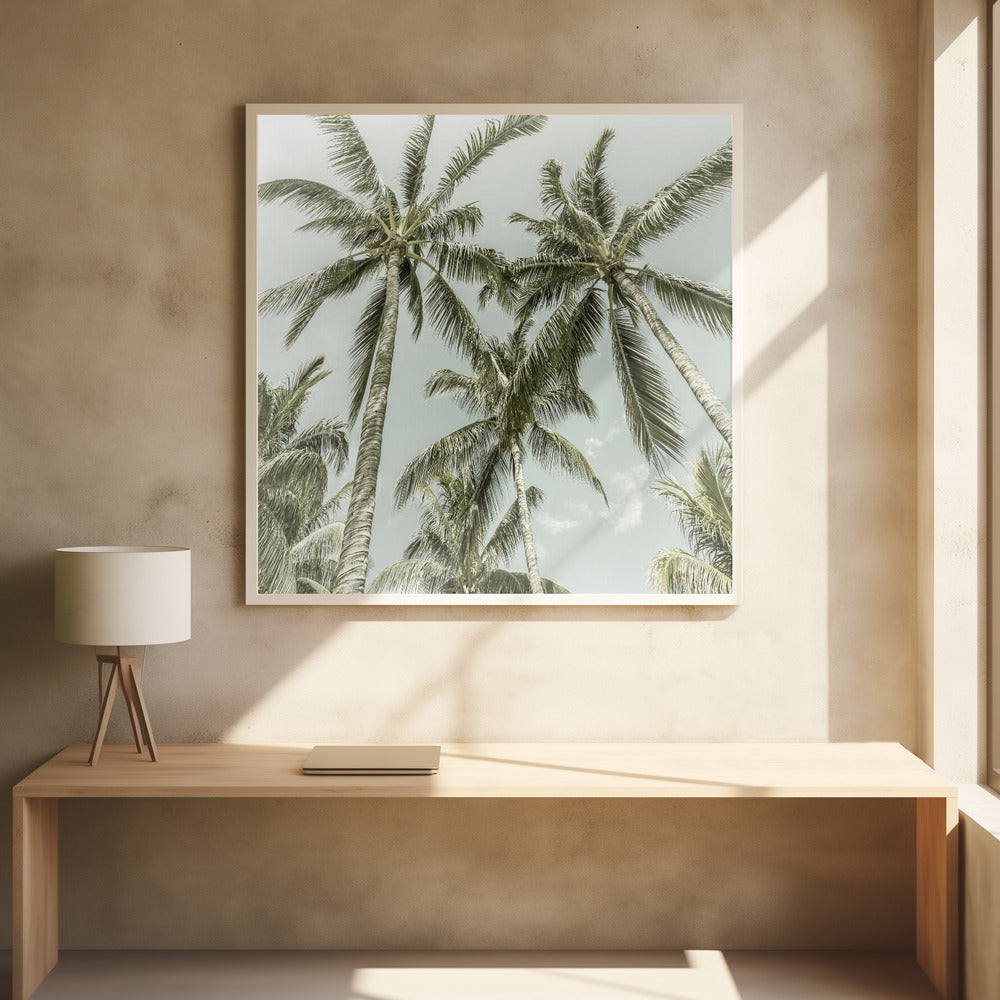 ウォールアート 素敵なビンテージ風ヤシの木