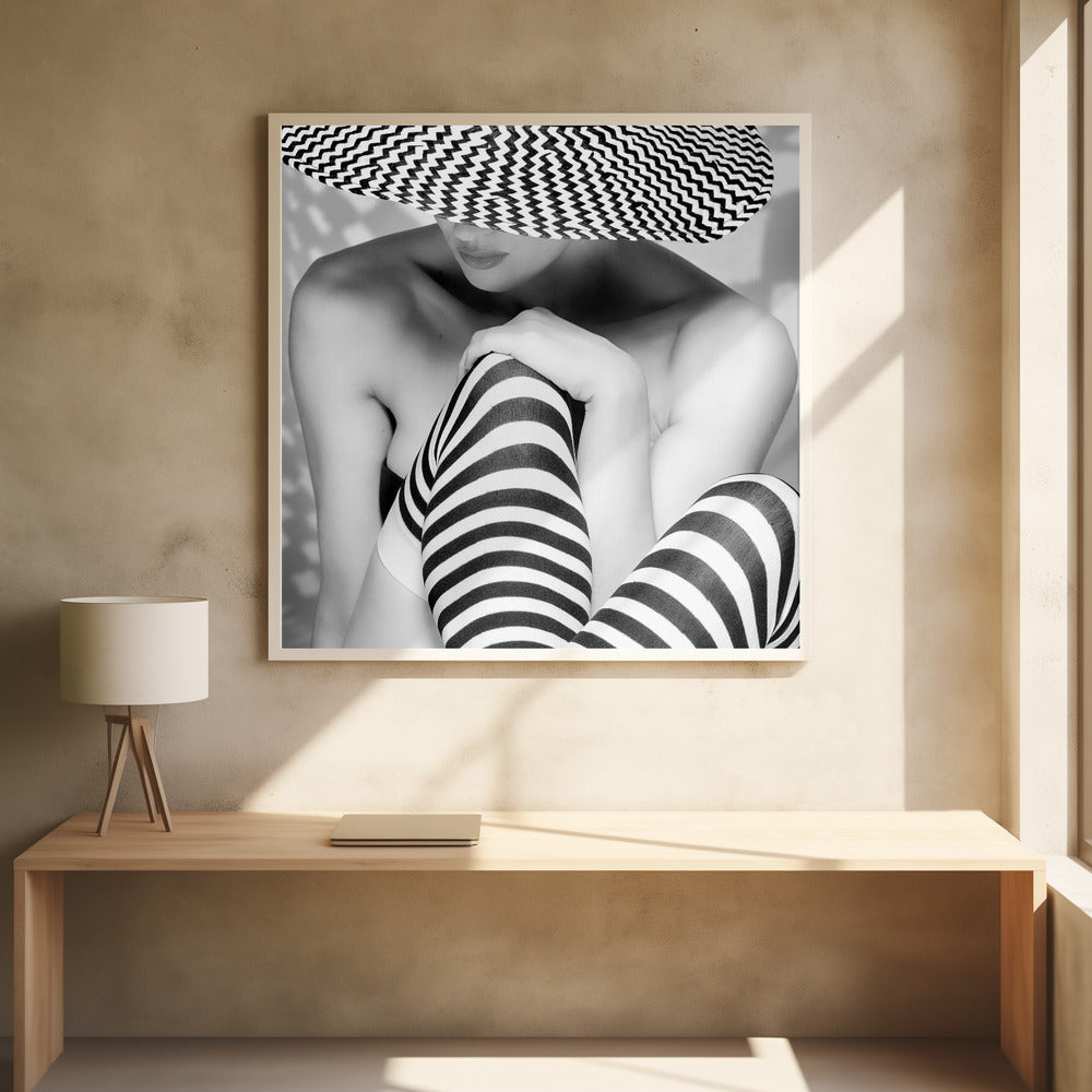 Wandkunst, die im Zickzack verläuft