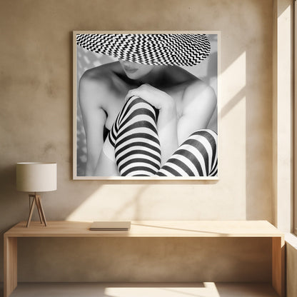 Wandkunst, die im Zickzack verläuft