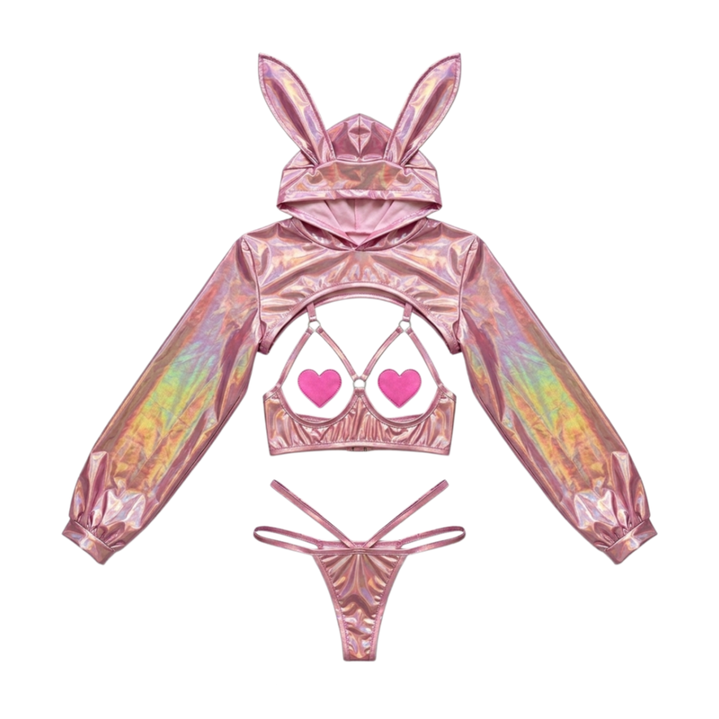 Anime Bunny Girl Style Neo Chrome Swimwear Sexy Bikini Cosplay Lingerie