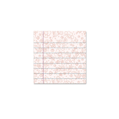 Pink Floral Sticky Notes