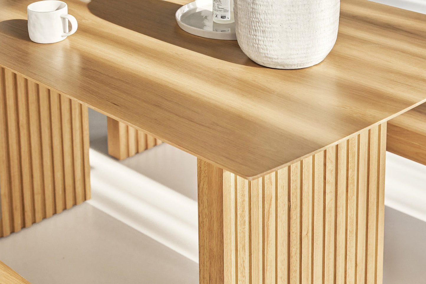 Plank 6-Seater Natural Oak Wood Dining Table