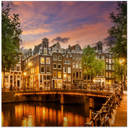Wall art AMSTERDAM Idyllic impression from Singel