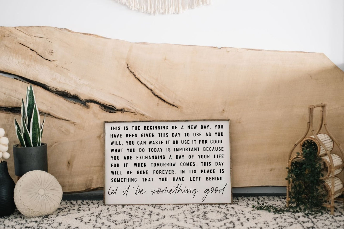 This is the Beginning of a New Day Wood Sign