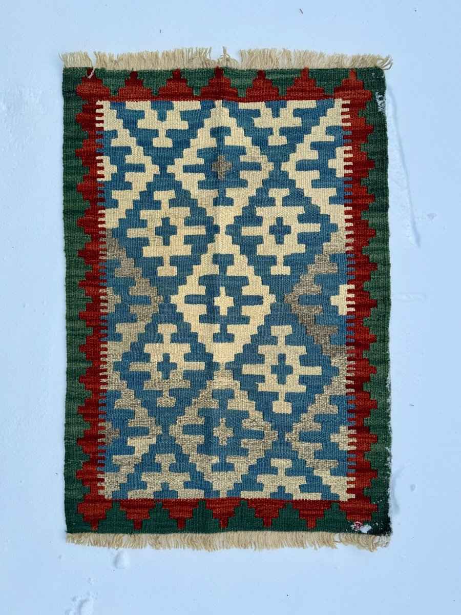 Tiny Persian Qashqai Kilim | 2' x 2' 11"