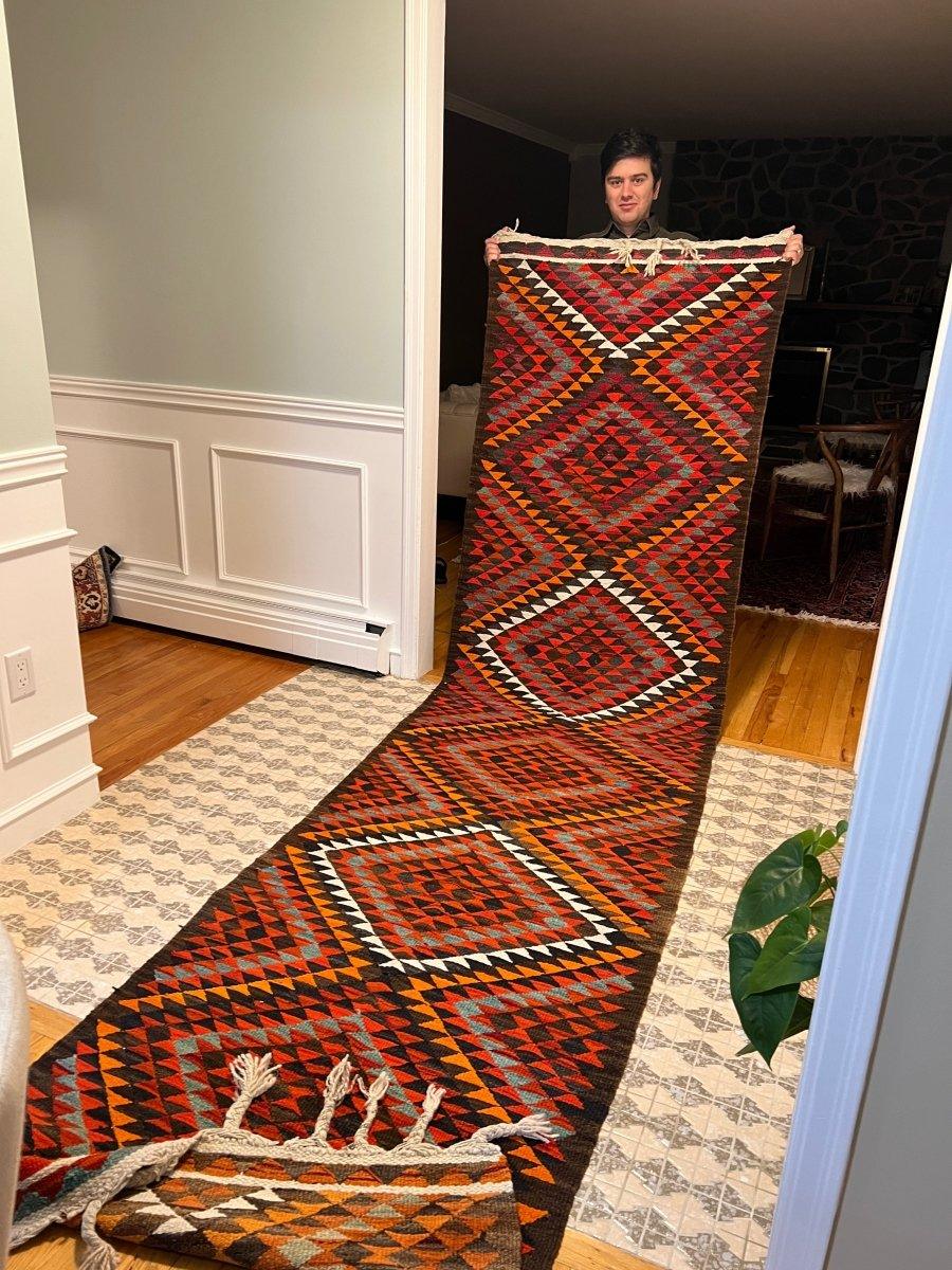 Vintage Herki Läufer | 99 cm x 384 cm