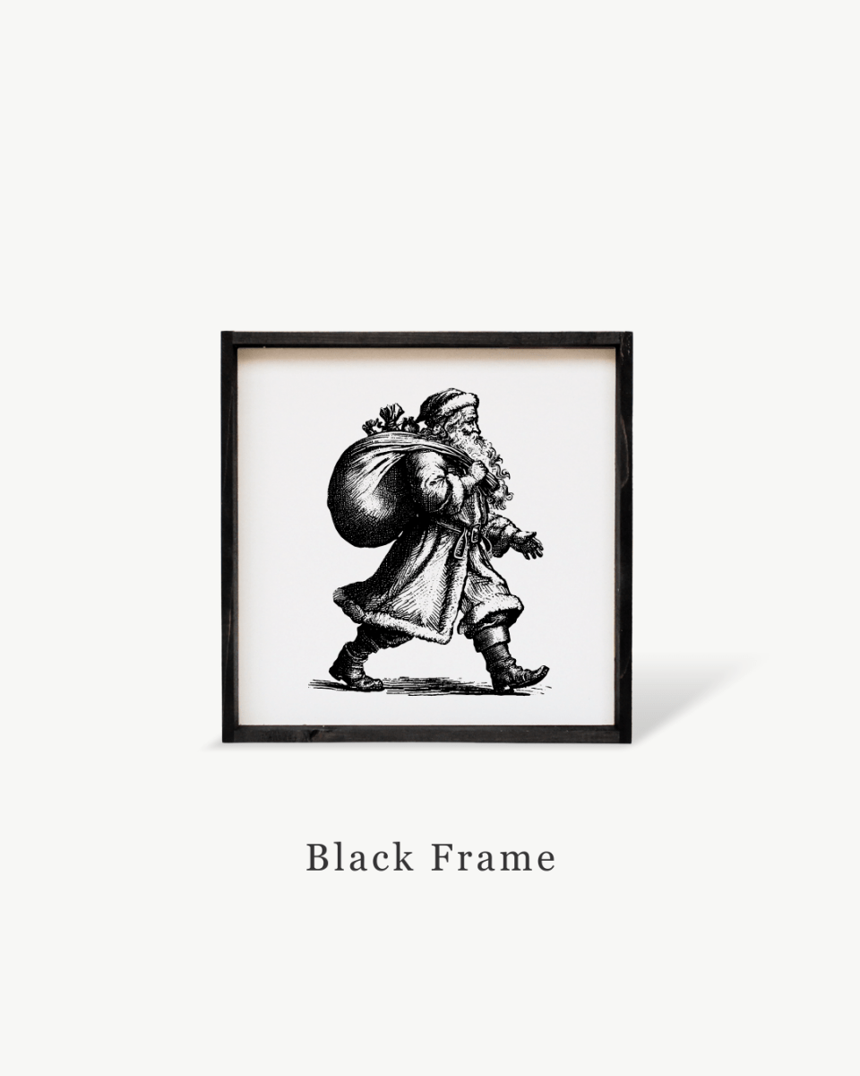 Vintage Santa - Framed Christmas Print - AURABAGS SHOP
